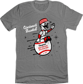 Cincinnati Baseball - Vintage Mascot Champions Grey T-shirt In The Clutch
